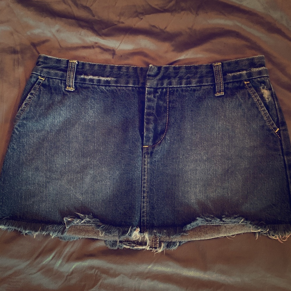 Blue Asphalt Denim Skirt